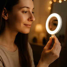 Rechargeable LED Selfie Ring Light for Mobile and Makeup Use (1 Pc)