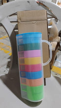 Rainbow Picnic Plastic Pitcher / Jug / Kettle Glass / Cup Set Water Bottle+Cup (9 Pcs Set)