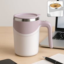 Stirring Coffee Mug | Magnetic Stirring Coffee Cup | Stainless Steel Mug for Milk | Travel Mixing Cup | Self Stirring Coffee Mug, Suitable for Coffee / Milk / Hot Chocolat | Battery Operated ( Battery Not Included)