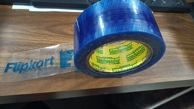 Blue tape for packaging with Flipkart lgobasket for delivery use.